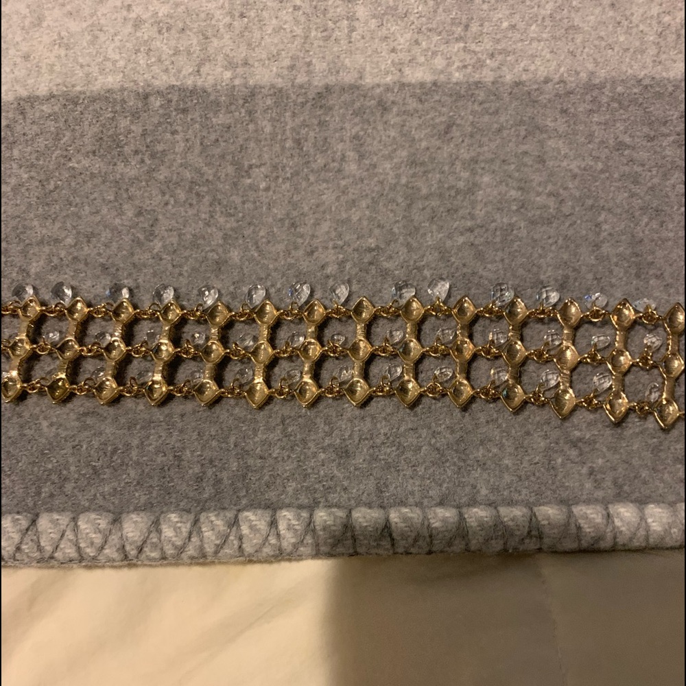 Cara NY Gold Cain Belt with Crystals